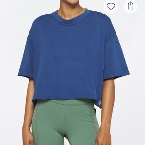 FP Movement by Free People Navy Blue Crop Tee